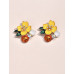 Aretes de flores multicolor