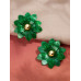 Aretes de flor verde