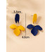 Aretes azul con amarillo