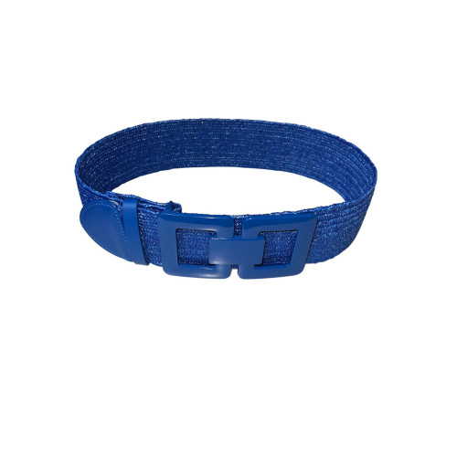 Cinturón Azul con Hebilla Metálica