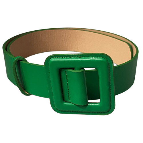 Cinturón Verde de Hebilla Cuadrada