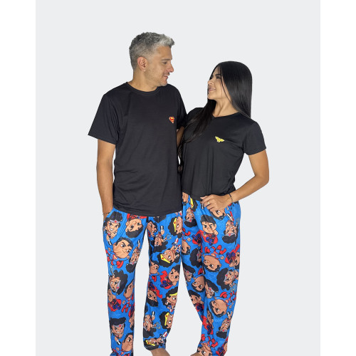 Pijama Alaia Unisex - Super Man y Mujer Maravilla