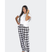 Pijama Alaia Unisex - Cuadros Negros y Blanco