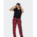 Pijama Alaia Unisex - Cuadros Negros y Rojo