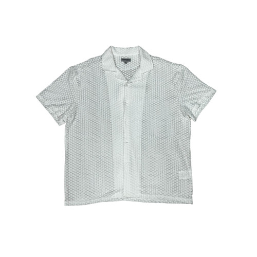 Camisa manga corta bordada - Blanco