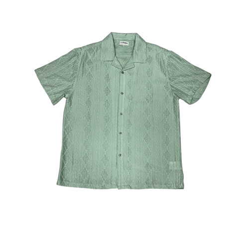 Camisa manga corta bordada - Menta