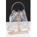 Bolso Transparente con perlas