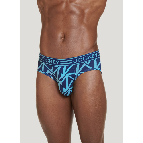 Brief Jockey Microfibra Ice Blue Lines