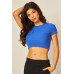 CropTop Canalé Love Poem Azul