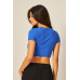 CropTop Canalé Love Poem Azul