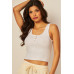 CropTop Tirantes Love Poem - Blanco