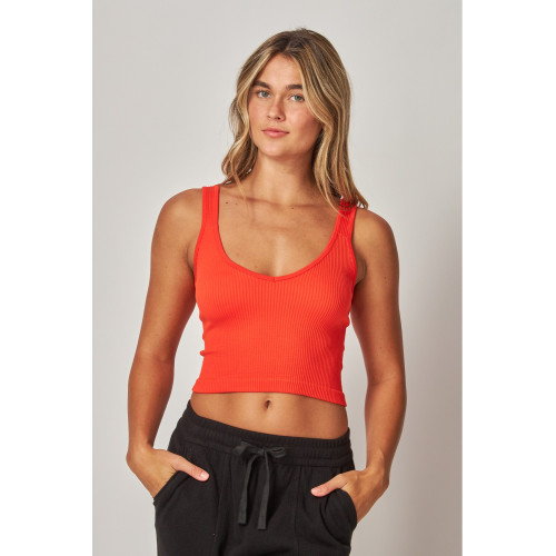 Crop Top Canalé Love Poem -  Rojo Tomate