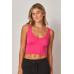 Crop Top Canalé Love Poem - Fucsia