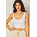 Crop Top Canalé Love Poem - Blanco