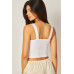 Crop Top Canalé Love Poem - Blanco