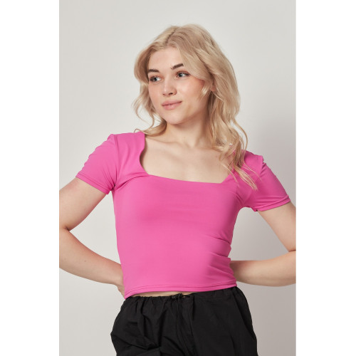 CropTop Love Poem Fucsia