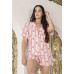Pijama Seda Corazones - Mar y Cielo
