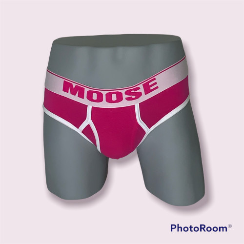 Brief Rosa con Blanco Moose L