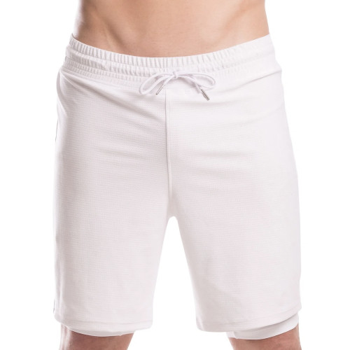 Pantaloneta Deportiva BX Squat Blanca