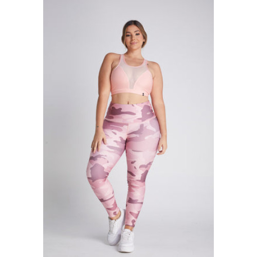 Leggings Estampado Military Rosa