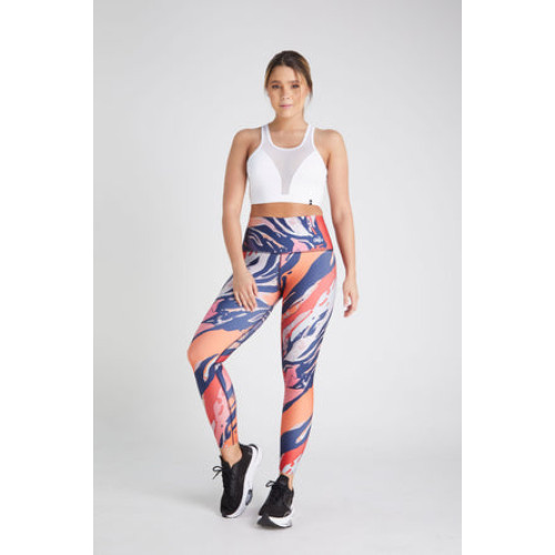 Leggings Estampado Naranja Abstracto