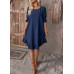 Vestido smock azul rey