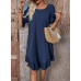 Vestido smock azul rey