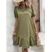 Vestido Smock bajo con fruncido