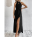 Vestido Halter Negro