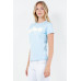 Blusa TABA Celeste Flower Applique