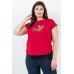 Blusa TABA Roja Riding with puppy - Curvy