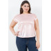 Blusa TABA Rosa Shinny Shoulder Studded - Curvy