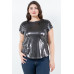 Blusa TABA Negra Shinny Shoulder Studded - Curvy
