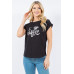 Blusa TABA Negra I  Love Coffee
