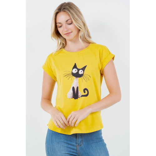 Blusa TABA Curious Cat