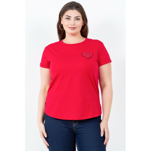 Blusa TABA Roja One Heart - Curvy