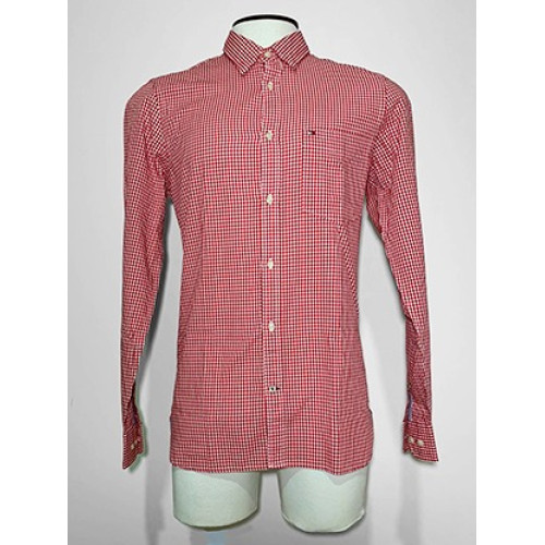 Camisa Slim Classic a cuadros rojos / blancos