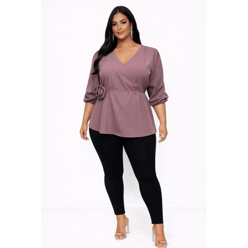 Blusa Verxy Palorosa con Flor- Curvy