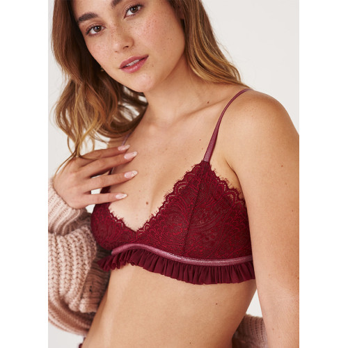 Bralette y Panty - Water Vino Tinto