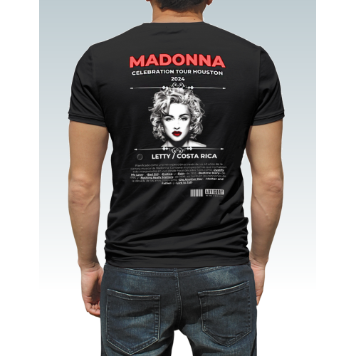 Camiseta Sublimada Personalizada - Madonna Celebration Tour Houston