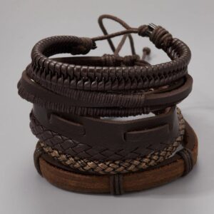 Pulseras imitación cuero