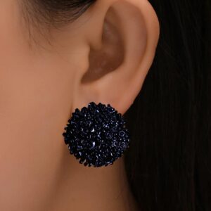 Aretes de botón negros
