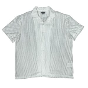 Camisa manga corta bordada - Blanco