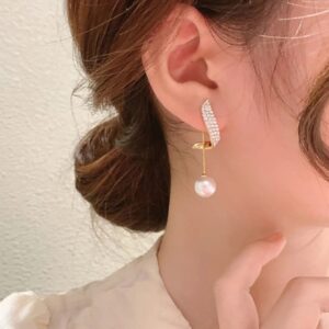 Aretes con diamante de imitación