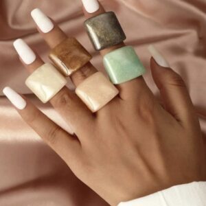 Anillos de Resina cuadrados