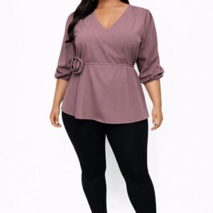 Blusa Verxy Palorosa con Flor- Curvy