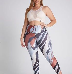 Leggings Estampado Líneas de Colores Abstractas