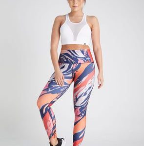 Leggings Estampado Naranja Abstracto