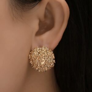 Aretes redondos dorados