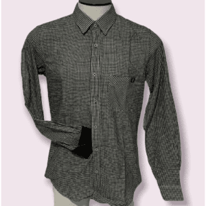 Camisa Manga Larga Cuadros Negros